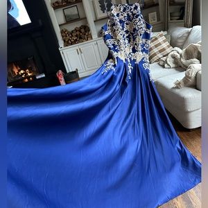 BETSY ADAM ROYAL BLUE FORMAL full length DRESS 6